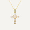 Cross Pendant Necklace with Zirconiums