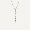 Religious necklace with pendant cross of the Virgin Mary