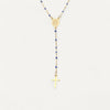 Religious necklace with pendant cross of the Virgin Mary