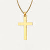 Collier à Chaîne Cubaine avec Pendentif Croix