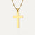 Collier à Chaîne Cubaine avec Pendentif Croix