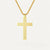 Classical cross pendant necklace engraved with biblical prayer