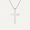 Classical cross pendant necklace engraved with biblical prayer