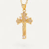 Cross pendant zirconium necklace