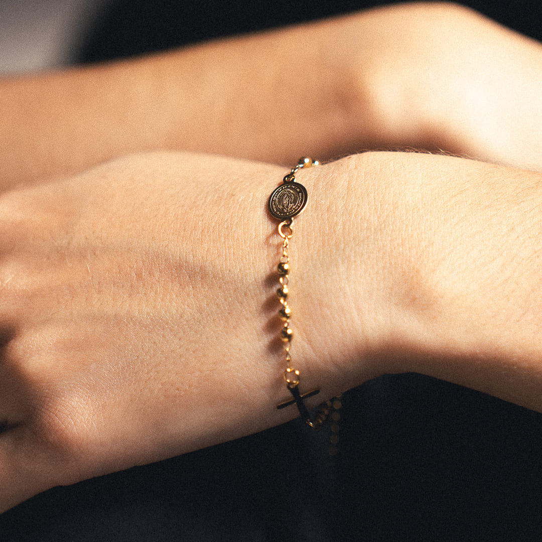 Bracelet Chapelet Doré
