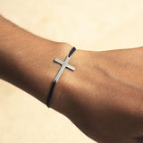 Armband Kreuz Schnur