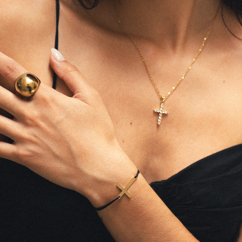 Bracelet Croix Cordon