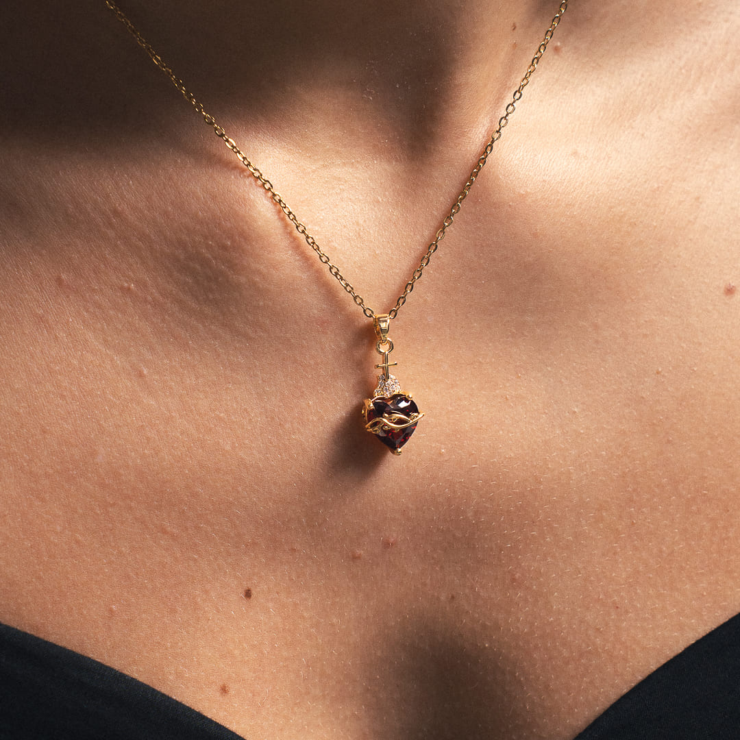 Sacred heart necklace