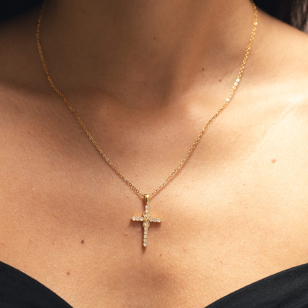 Collier Personnalisé Croix Femme en argent 925 - Petits Trésors Collier Personnalisé Croix Femme en argent 925 - Petits Trésors