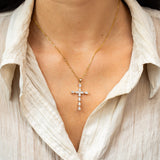 Kreuzanhänger Kristall Damen