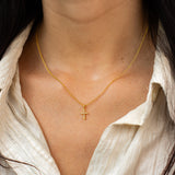 Kreuzanhänger Marquise aus Sterlingsilber