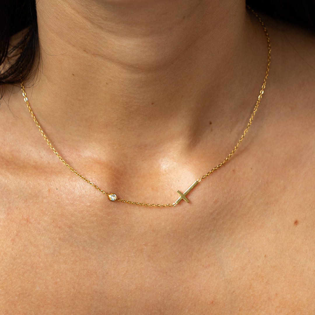 Collier Croix Horizontal
