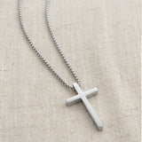 Collier Croix Acier Pur
