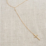 Steel cross necklace