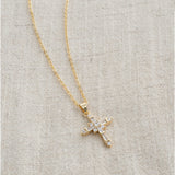 Golden elegance cross necklace