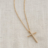 Collier Croix Pierre Zirconium