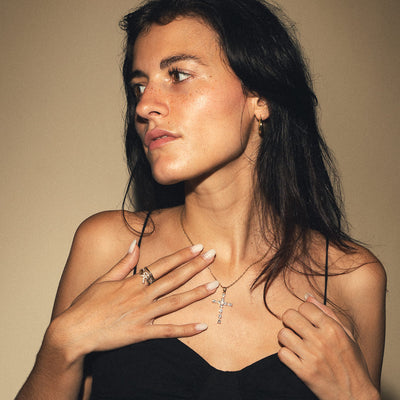 Bague Croix Charms Élégance