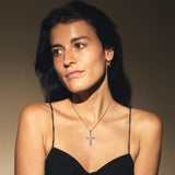 Collier Croix Religieuse avec Zirconiums