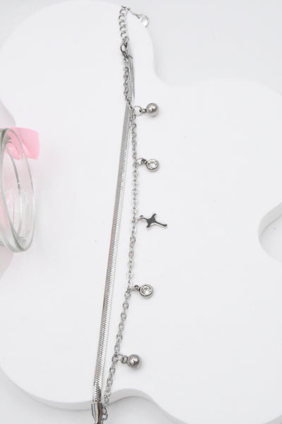 Bracelet Croix Charms Brillants