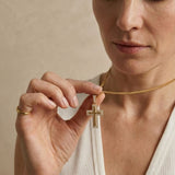 Collier Croix Dorée Cristaux