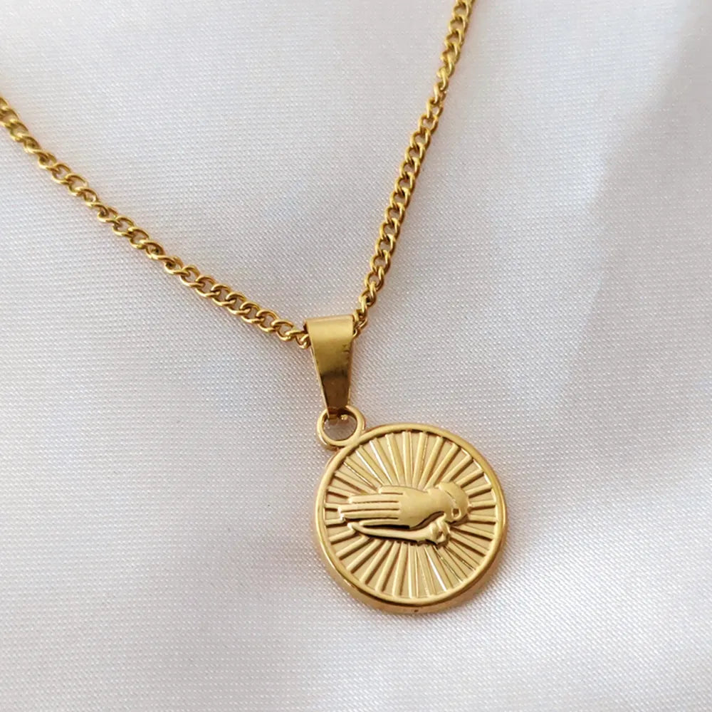 Kreuz Medaillon Gebet Halskette