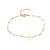 Golden Cross Bracelet with Pearls