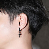 Boucles d'Oreilles Croix Ankh Homme