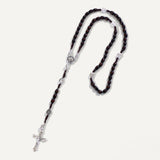 Chapelet Crucifix Perles Marron