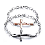 Silver Bracelet Croix Unisex