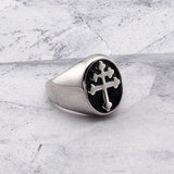 Lorraine Silver Cross signet ring