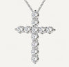 Cross Pendant Necklace with Zirconium Crystals