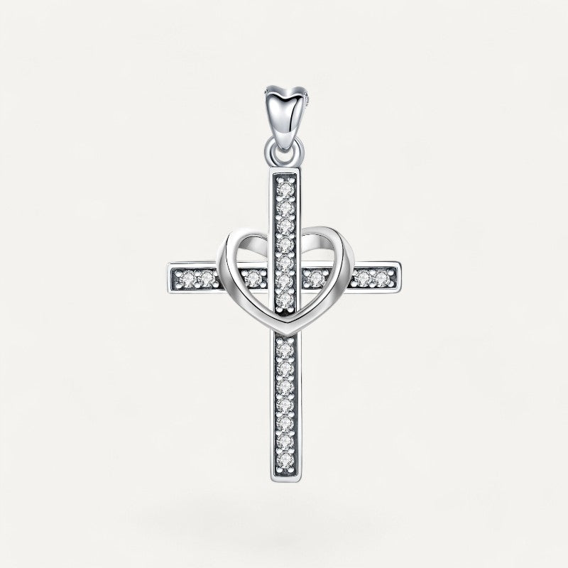 Cross heart pendant