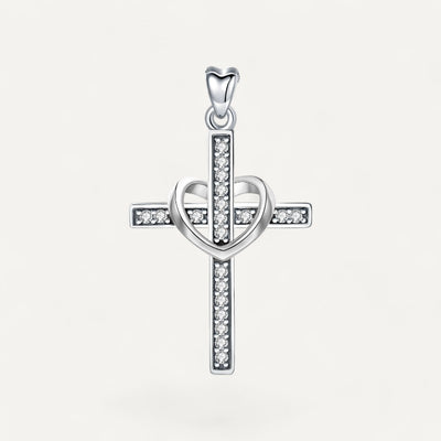 Pendentif Croix Coeur