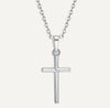 Collier Croix Fine en Acier Inoxydable