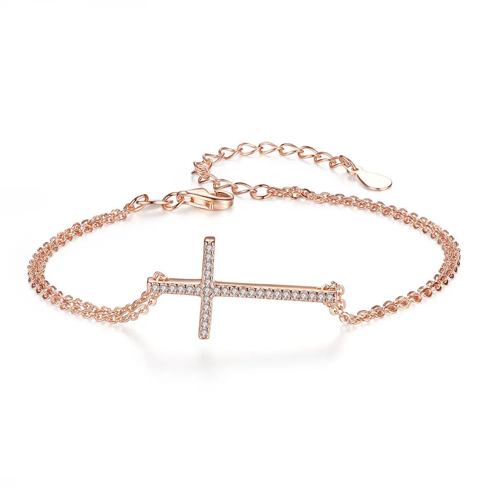 Pink Women's Cross Bracelet