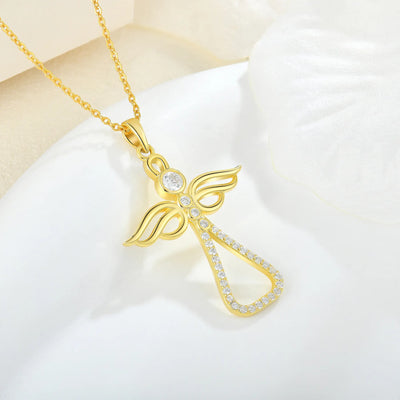 Women's Angel Cross Necklace