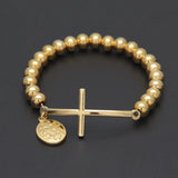 Armband mit Kreuz und Medaille der Jungfrau Maria