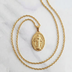 Collier Croix Médaille Vierge Miraculeuse