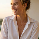 Collier Croix Double Éclat
