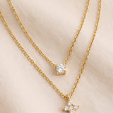 Collier Croix Double Éclat