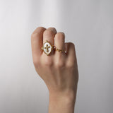 Bague Croix en Nacre