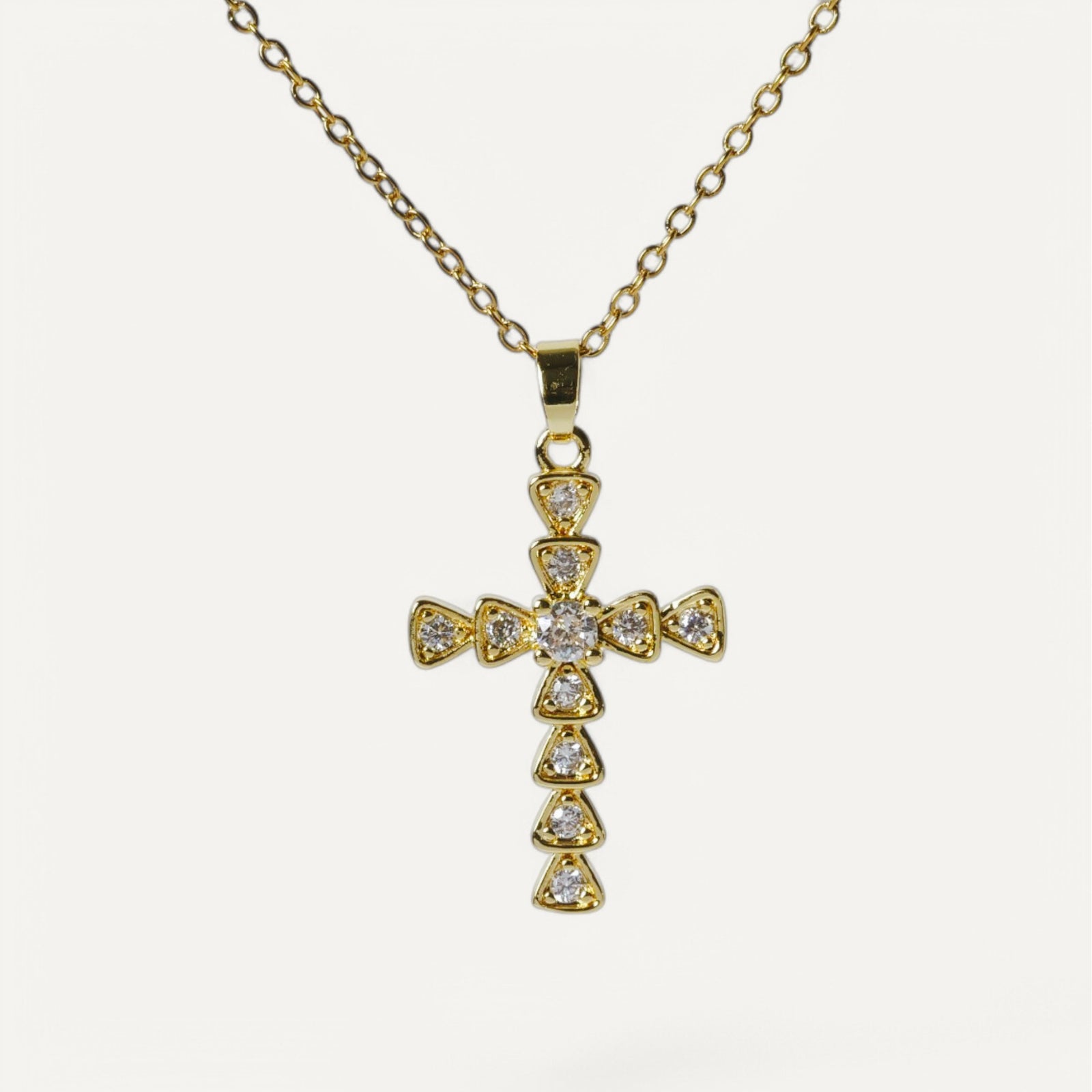 Collier Croix Éclat Cristaux