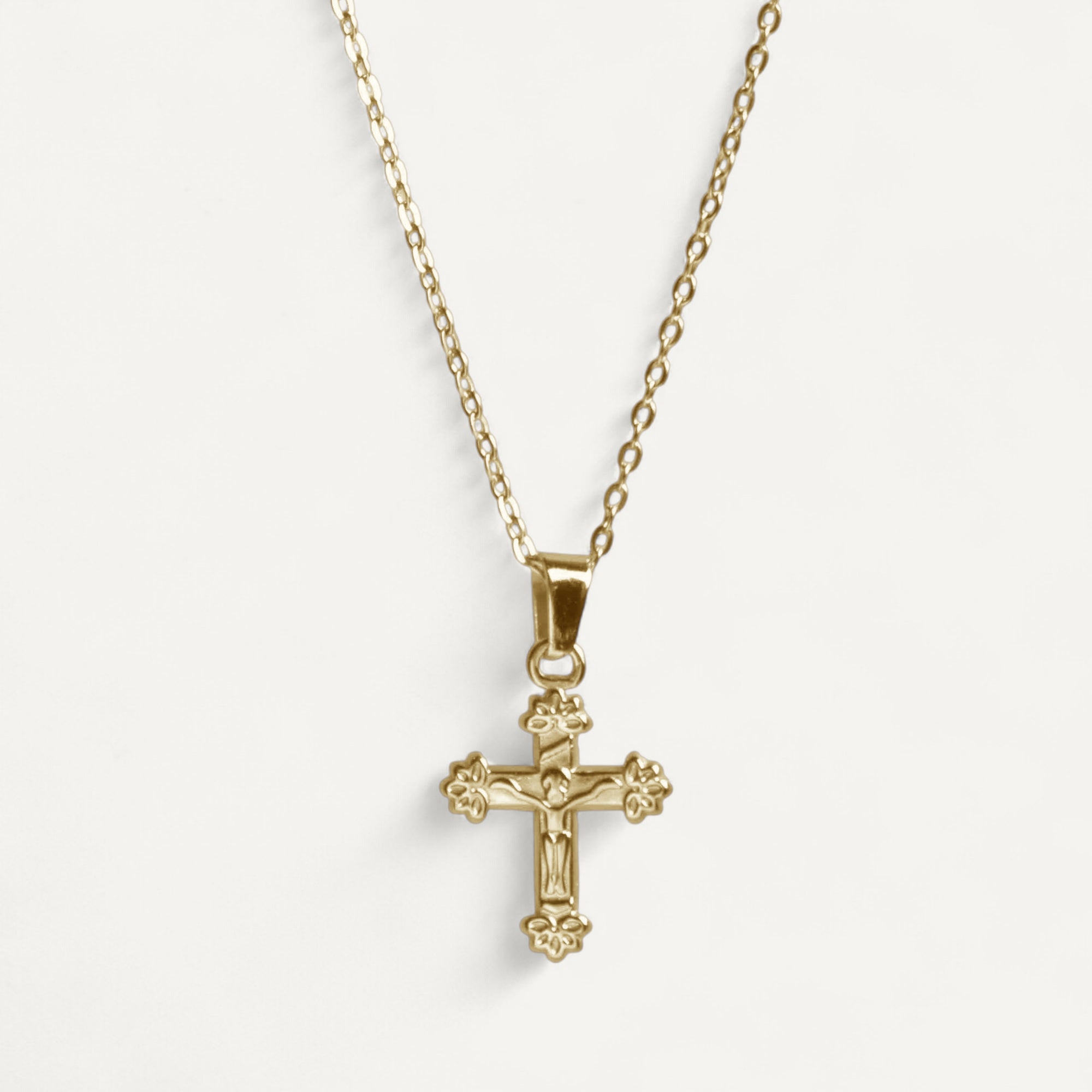 Collier Crucifix Doré