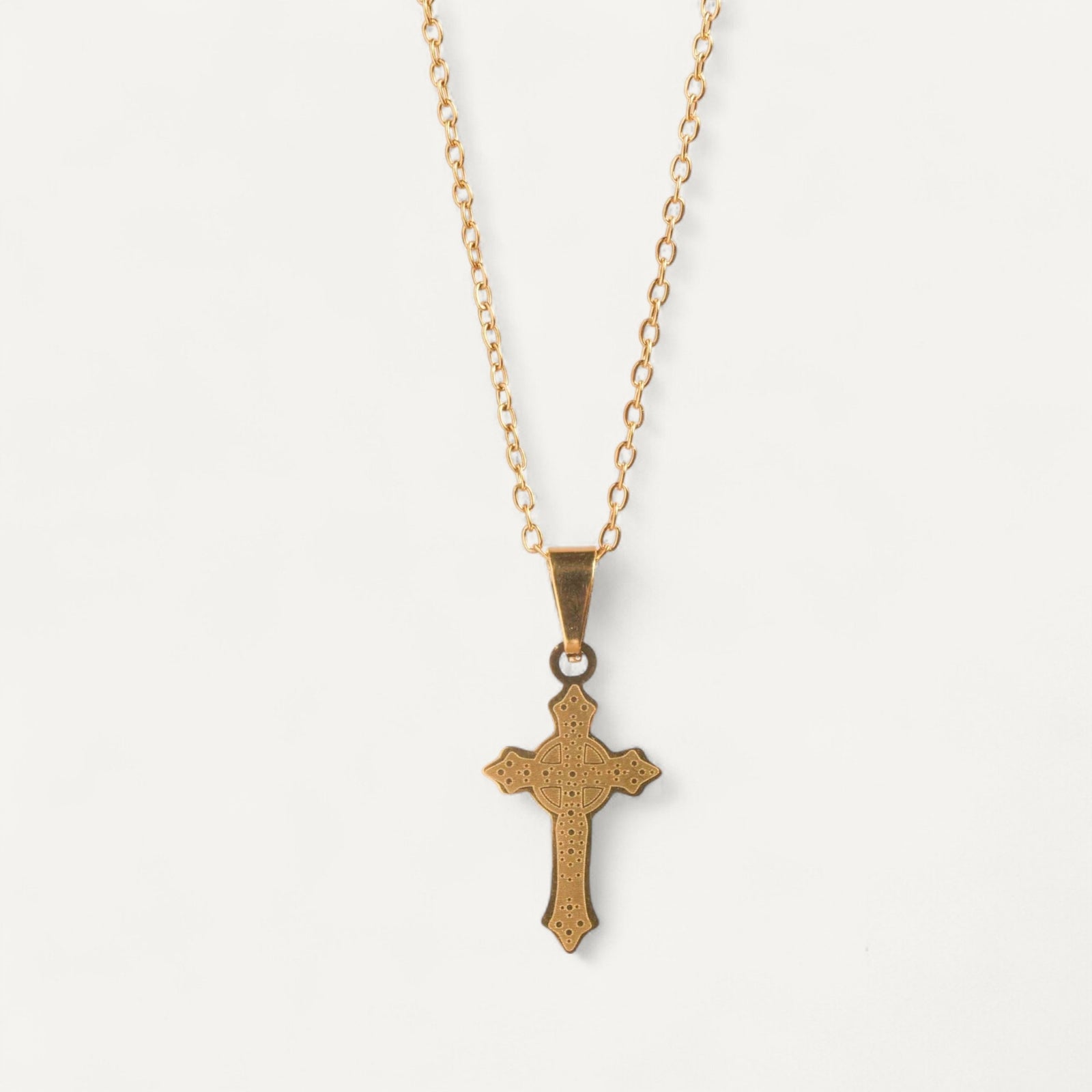 Collier Croix Gravée Classique