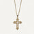 Collier Croix Dorée Incrustée de Zircons