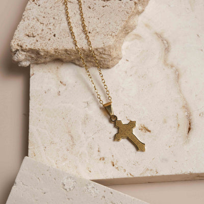 Collier Croix Gravée Classique