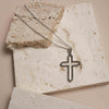 Collier Croix Ajourée Élégance Noire