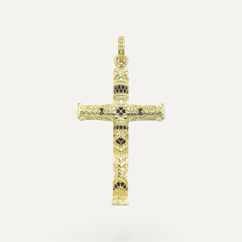 Pendentif Croix Catholique en Or