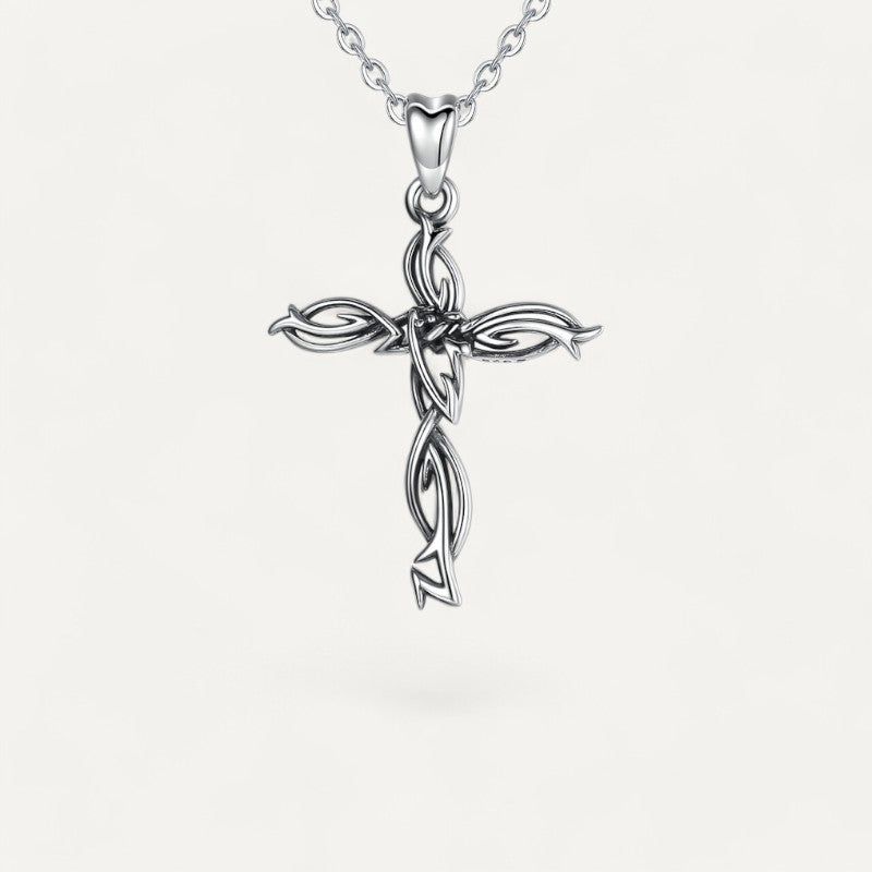 Fantaisy woman cross pendant