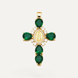 Pendentif Croix Pierre Précieuse